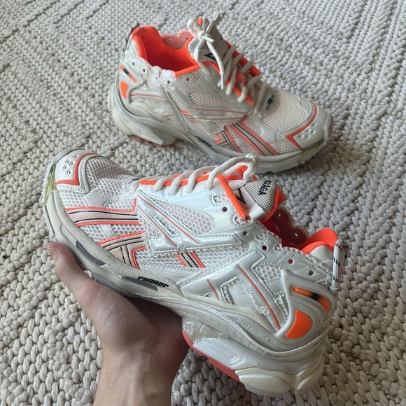 Balenciaga 3xl Trainer Runner Fluo Orange Men’s Sneaker - Picture 9 of 10